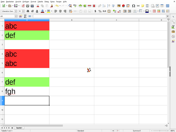 Bedingte Formatierung - (libreoffice, Calc, bedingte-formatierung)