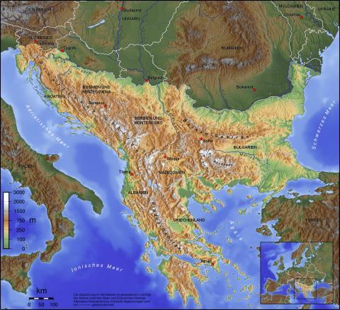 Balkanhalbinsel (hell) - (Balkan)