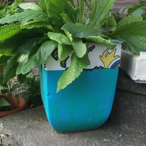 Wandfarbe mit bootslack versiegelt. - (Farbe, Garten)