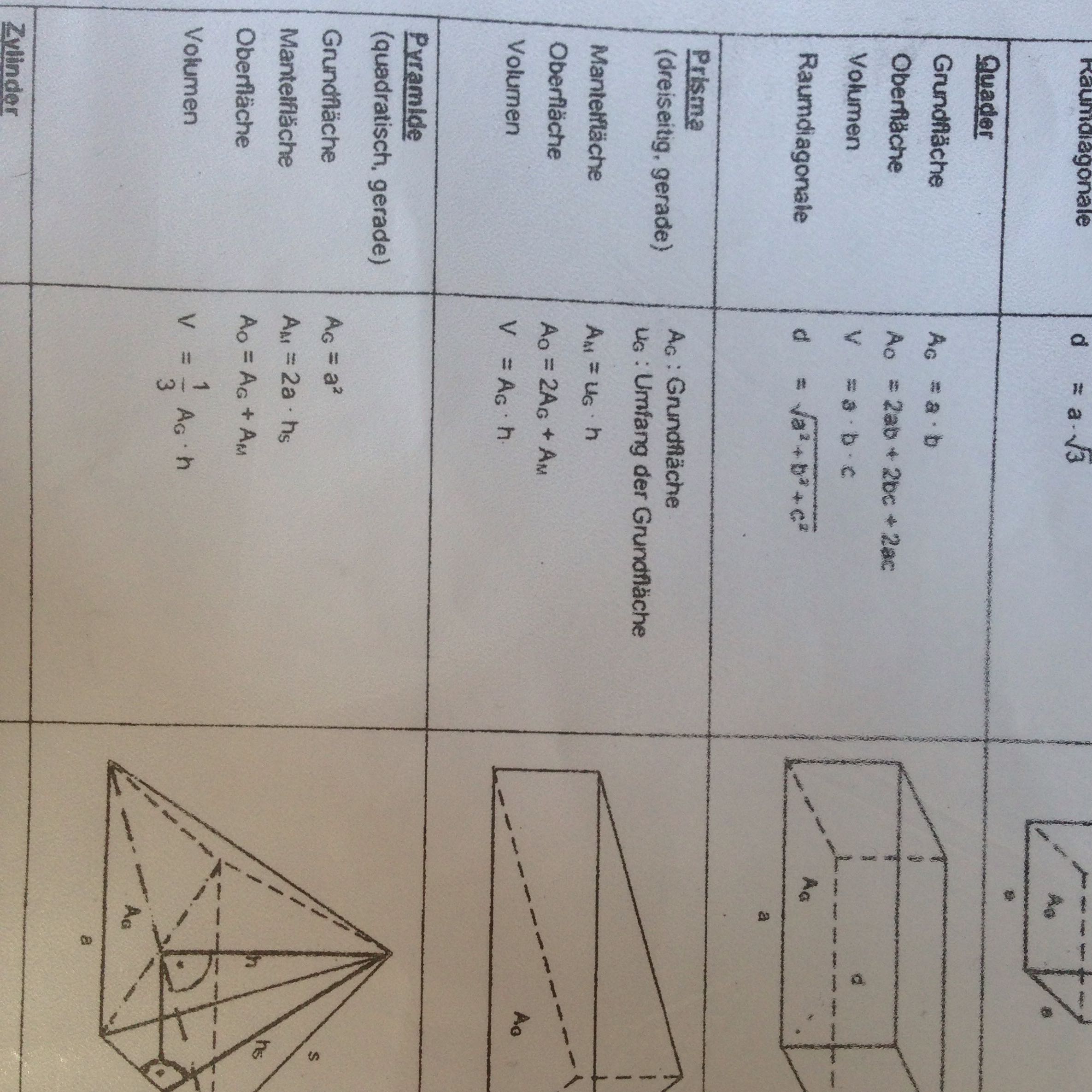 Wie berechnet man die Masse dieses Prismas? (Schule, Mathe)