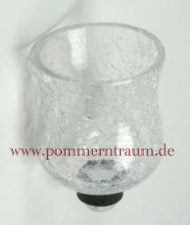 POMMERNTRAUM - Teelichtaufsatz Klar Riffel klein - (Haushalt, Teelicht, Kerzenhalter)