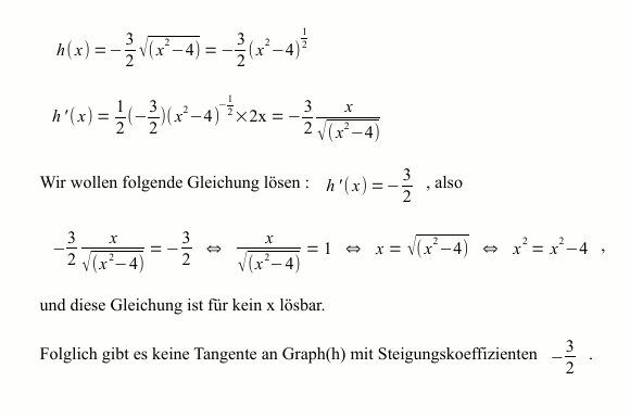 Ableitung Hyperbelfunktion - (Mathematik, Hyperbel, kegelschnitte)