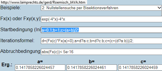 Bisektion per Iterationsrechner - (Mathe, Mathematik)
