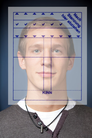 Schablone biometrisches Passbild - (Foto, Ausweis, Pass)