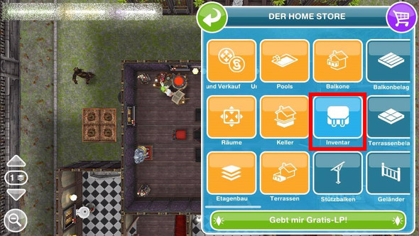 Inventar Sims Freeplay - (Handy, Games, Sims)