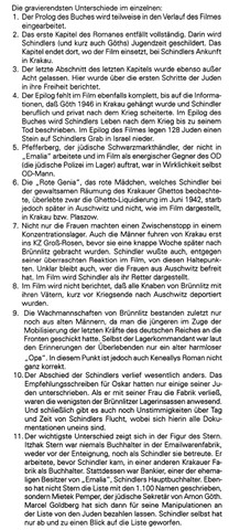 Ist Das Buch Schindlers Liste Identisch Zum Film