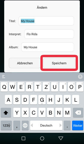 Dann kannst du due Infos anschließend bearbeiten und soeivhern :) - (Musik, Huawei, p8)