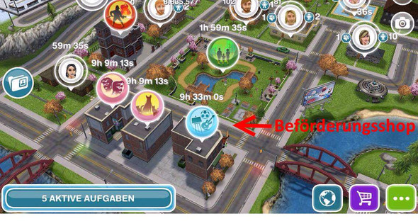 Sims Freeplay, Beförderungsshop, Befoerderungsshop - (Sims, Die Sims FreePlay)