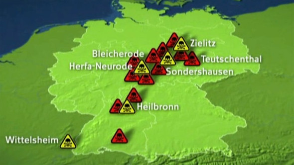 Karte chemischer Endlager BRD - Quarks und Co - (Deutschland, Zukunft, Eis)