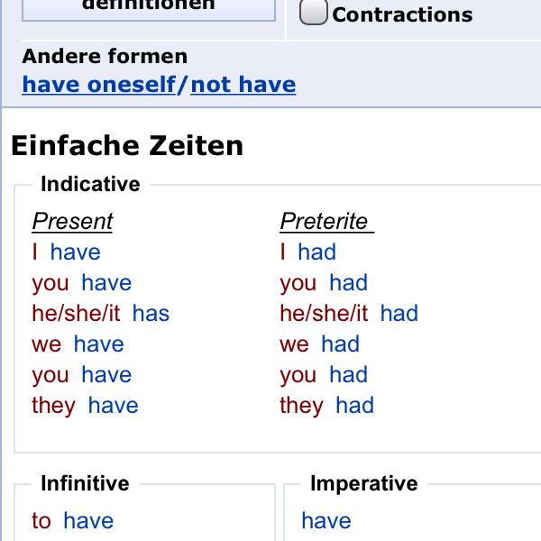 Englisch - had ? (Fremdsprache, translation)