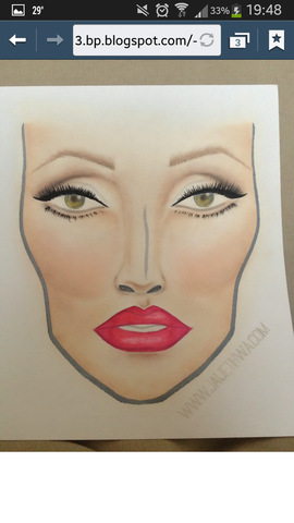 hier - (Make-Up, Zeichnung)