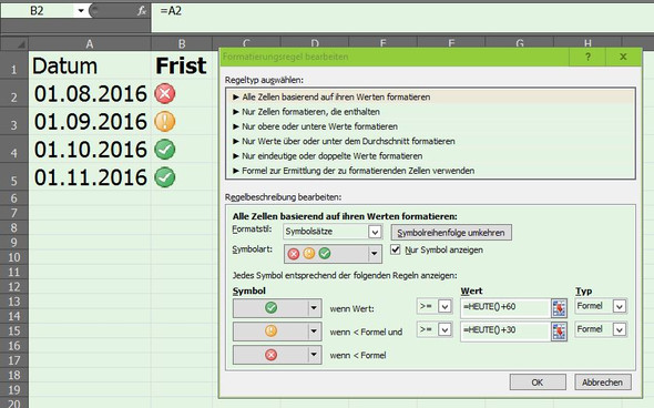 Screenshot - (Microsoft Excel, formatieren, Datum)