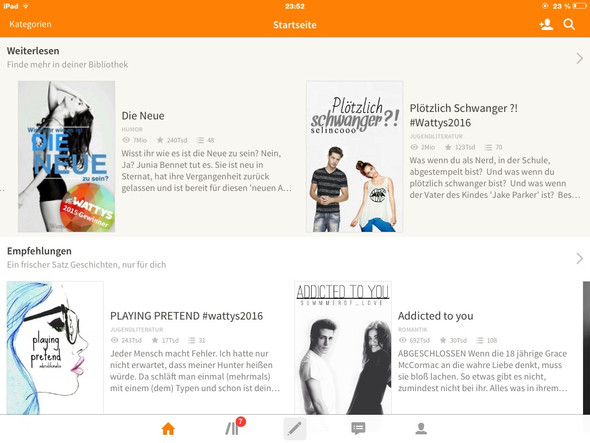 Unten links - (Wattpad, benachrichtigung)