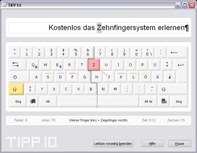 20-Finger-Schreibtrainer TIPP10 - (Computer, PC, Kinder)