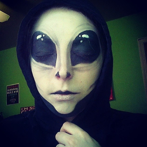 alien make up 2 - (Halloween, schminken, Aliens)