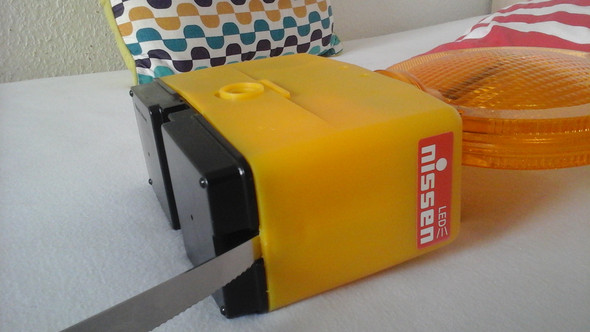 Baustellenlichter Leuchtenden An Den Warnschildern Baustellenlichter Leuchtenden An Den Warnschildern