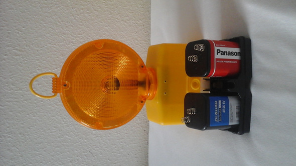 Offene Leuchte mit 4R25-Blockbatterien - (Lampe, Baustelle, baustellenlichter)