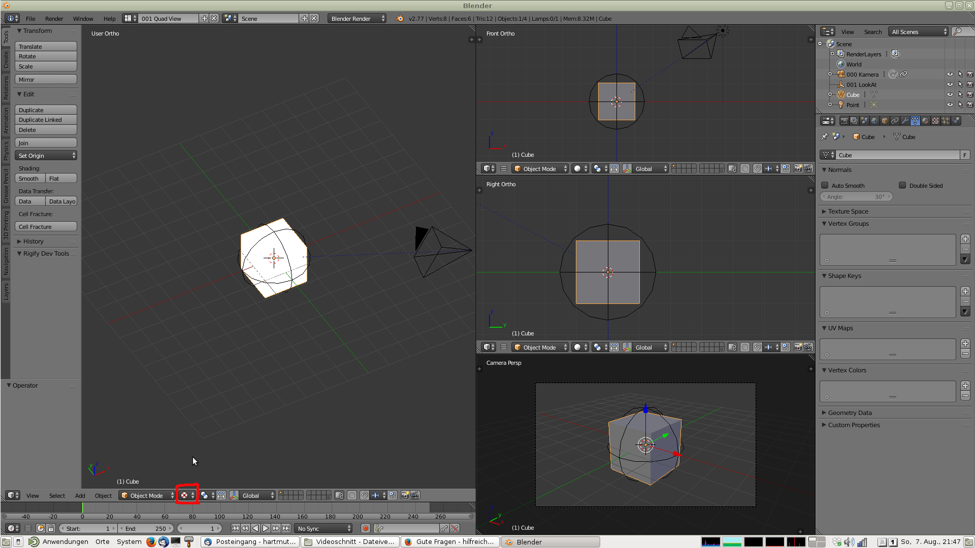 Warum sind meine items weiß und ohne farbe? (Skin, Blender