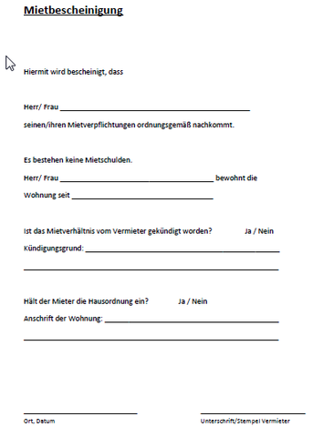 Mietvertrag Mietvertrag