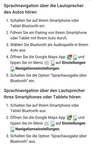 - (Navigation, Google Maps)