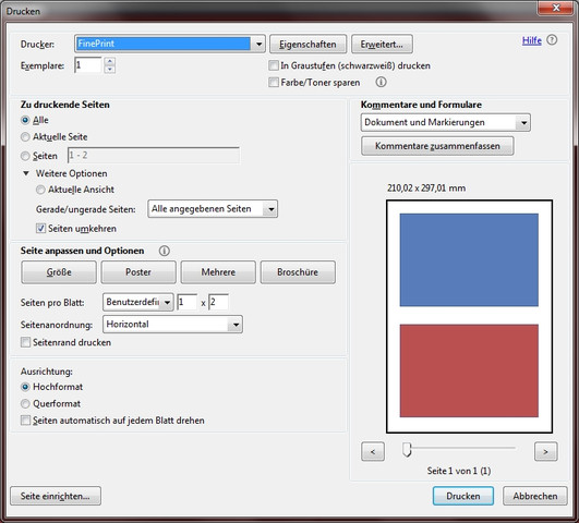 Wie kann man bei Word Eine A4 Seite als Querformat in beim drucken als Wie kann man bei Word Eine A4 Seite als Querformat in beim drucken als