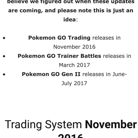 Pokemon - (Update, Pokemon Go)