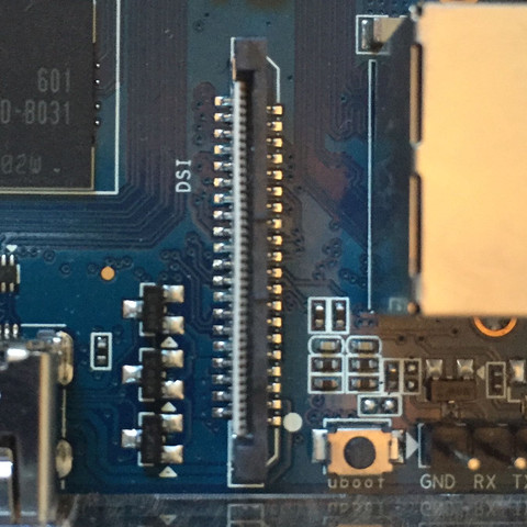Der DSI auf dem Banana Pi (andere Bauart des Raspberry mit Gigabit Ethernet) - (Raspberry Pi, Pi, Raspberry)