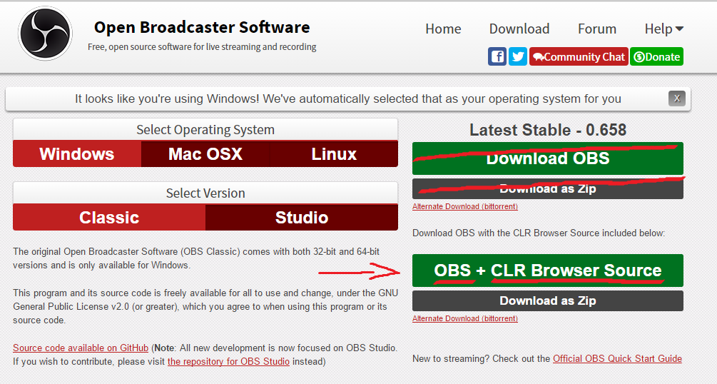 clr browser obs download