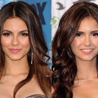 Nina dobrev und Victoria Justice - (Zwillinge, Nicht verwandt)