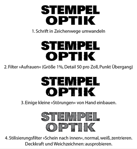 Stempel Optik Im Illustrator Computer Pc Grafik