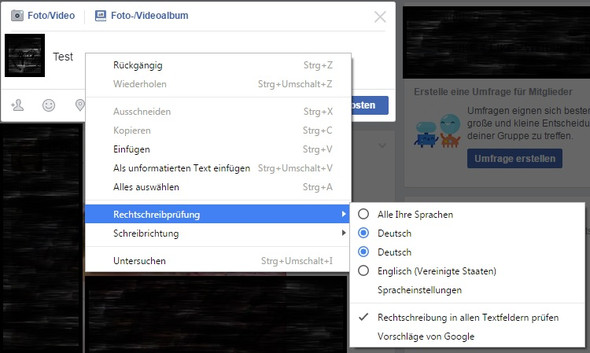 Wenn Ich Kommentare Auf Facebook Schreibe Wird Alles Rot Unterstrichen Weil Englisch Eingestellt Ist Wer Kann Mir Sagen Wie Ich Das Andern Kann