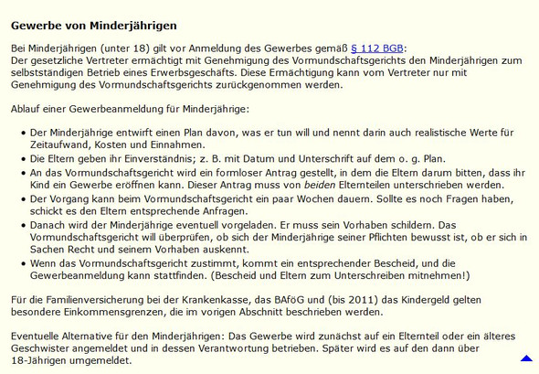 Gewerbeanmeldung - (Internet, Steuern)