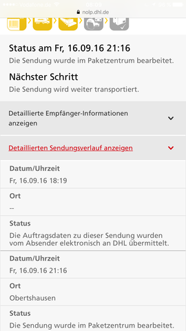 Sendung - (Paket, DHL)