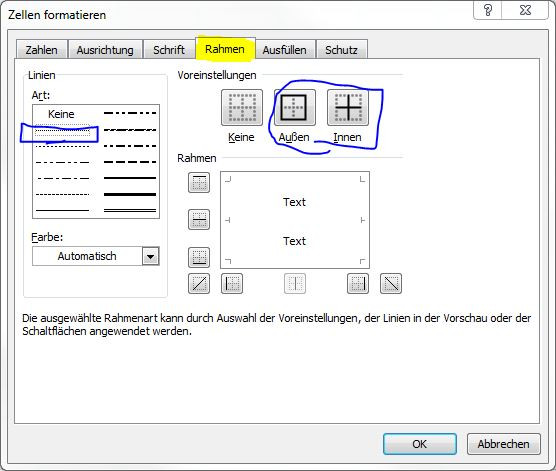 Microsoft Excel Linien In Den Zeilen Entfernen It Office