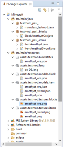 Package Explorer - (Minecraft, programmieren, Fehler)