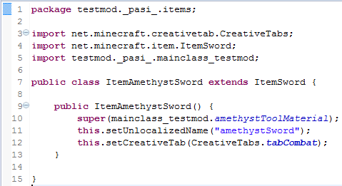ItemAmethystSword.java - (Minecraft, programmieren, Fehler)