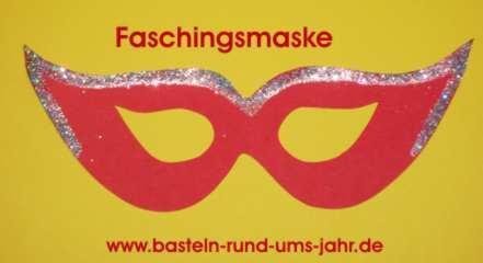 Faschingsmaske von www.basteln-rund-ums-jahr.de - (Kinder, basteln, Papier)