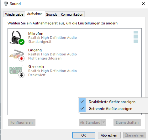 - (Headset, Mikrofon, Teamspeak)
