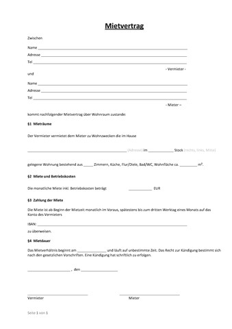 Mietvertrag kündigung Mietvertrag kündigung