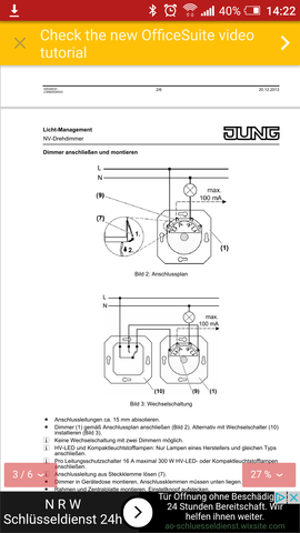 Wie Klemme ich diesen Lichtschalter an? (Technik, Elektronik, dimmer)