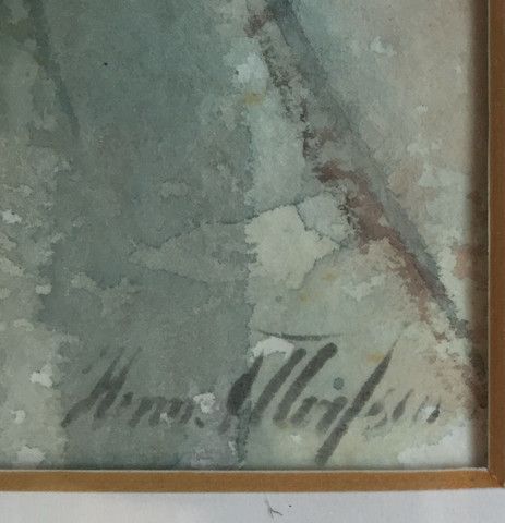 - (Aquarell, Künstler Signatur)
