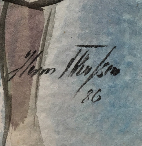 - (Aquarell, Künstler Signatur)