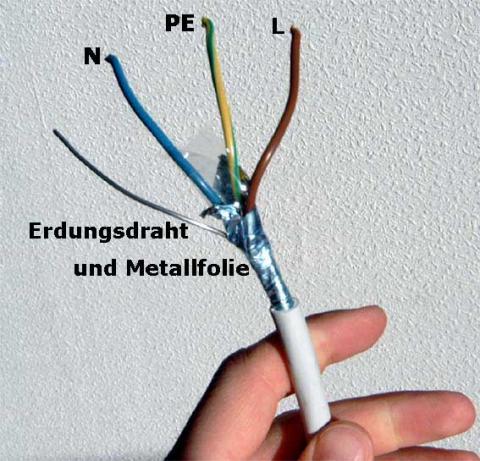 Stromkabel abgeschirmt - (Physik, Elektrotechnik)