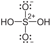 2) Schwefelsäure mit größt möglicher Formalladung (Oktett) - (Schule, Chemie, Elektronen)
