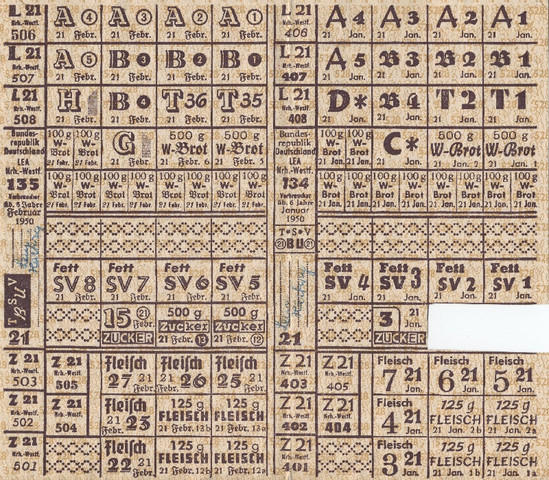 Lebensmittelkarte - (Freizeit, Geschichte, Wissen)