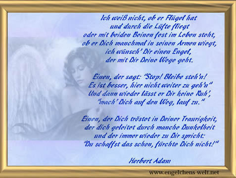 Gedicht Schutzengel Geburtstag