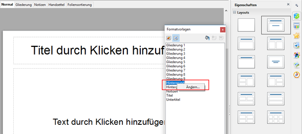 Folienfarbe Bei Openoffice Andern Computer Prasentation Powerpoint
