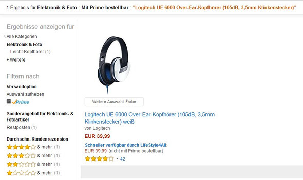 - (Amazon, Versandkosten, Prime)