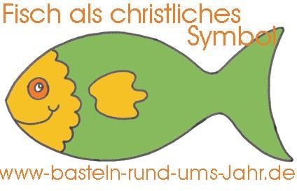 Fisch als christliches Symbol für die Kommunion von www.basteln-rund-ums-jahr.de - (Religion, Christentum, katholisch)