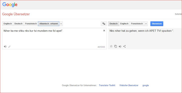 Übersetzung von Deutsch auf Albanisch - (Deutsch, Übersetzung, albanisch)